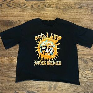 SUBLIME DISTRESSED Black Graphic T-Shirt NWOT